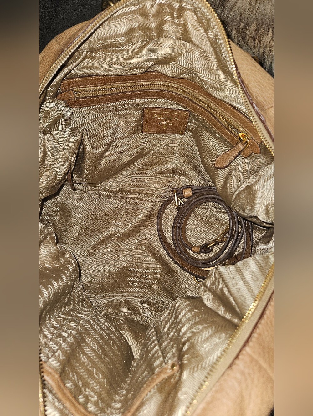 PradaLogo Jacquard Shoulder Bag - Picture 2 of 14